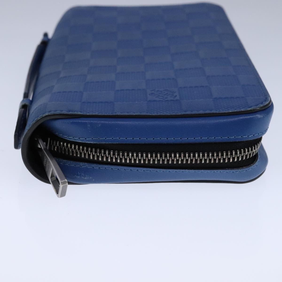 Louis Vuitton Organiser Atholl Leather, BLUE, LEATHER, Wallets