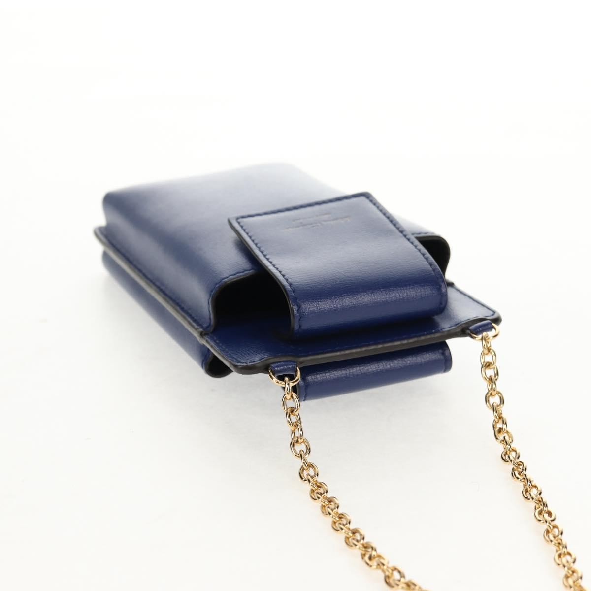 Salvatore Ferragamo Vintage Vara Crossbody Bag Nylon, BLUE, LEATHER, Clutche & pouche