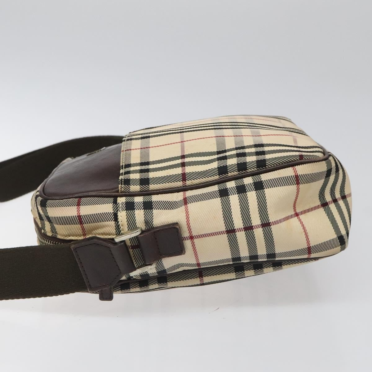 Burberry Nova check Shoulder bag Canvas, BEIGE, CANVAS, Shoulder bag