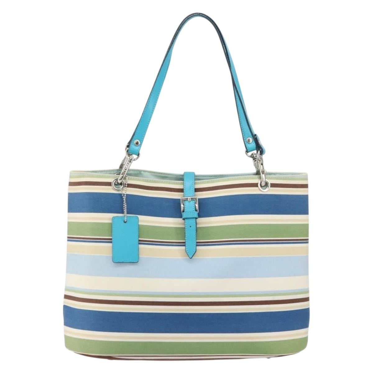 Burberry Vintage tote bag Canvas, BLUE, CANVAS, Tote bag