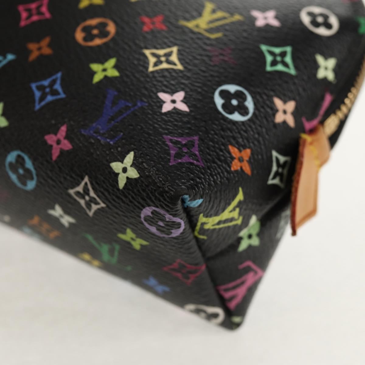 Louis Vuitton Cosmetic Pouch Monogram Multicolor, BLACK, CANVAS, Clutche & pouche