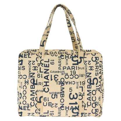 Chanel Cambon Canvas, WHITE, CANVAS, Handbag