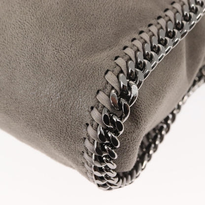 Stella McCartney Falabella Fold Over Crossbody Bag Faux Leather, GRAY, POLYESTER, Crossbody bag