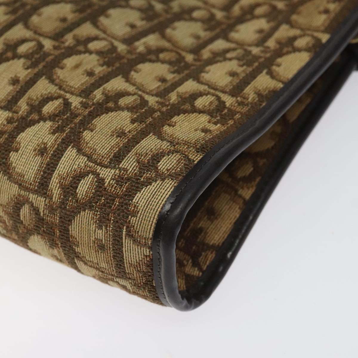 Christian Dior Vintage Trotter Shoulder Bag Canvas, BROWN, CANVAS, Shoulder bag