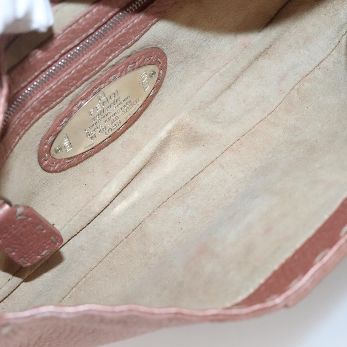 Fendi Vintage Selleria Flap Bag Leather, PINK, LEATHER, Shoulder bag