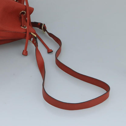 Gucci Bright Bucket Bag Diamante Leather, ORANGE, LEATHER, Handbag