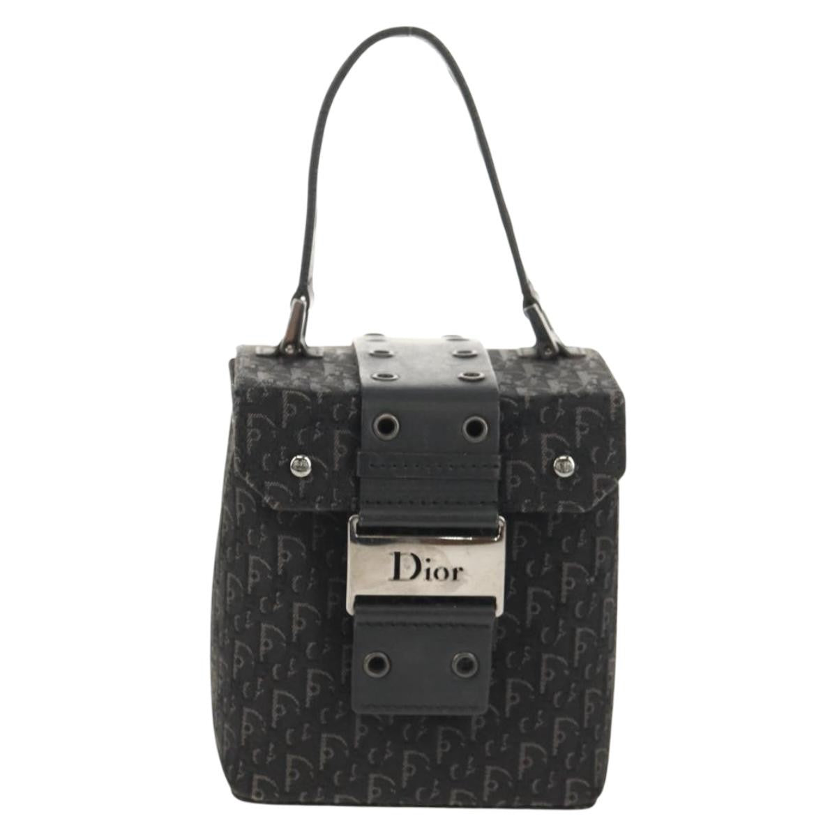 Christian Dior Vintage Trotter Pouch Canvas, BLACK, CANVAS, Clutche & pouche