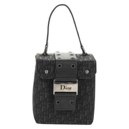 Christian Dior Vintage Trotter Pouch Canvas, BLACK, CANVAS, Clutche & pouche