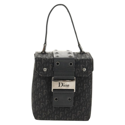 Christian Dior Vintage Trotter Pouch Canvas, BLACK, CANVAS, Clutche & pouche