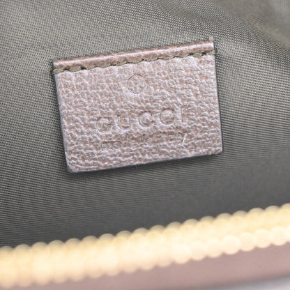 Gucci Ophidia Cosmetic Pouch GG Coated Canvas, BROWN, CANVAS, Toiletry Case