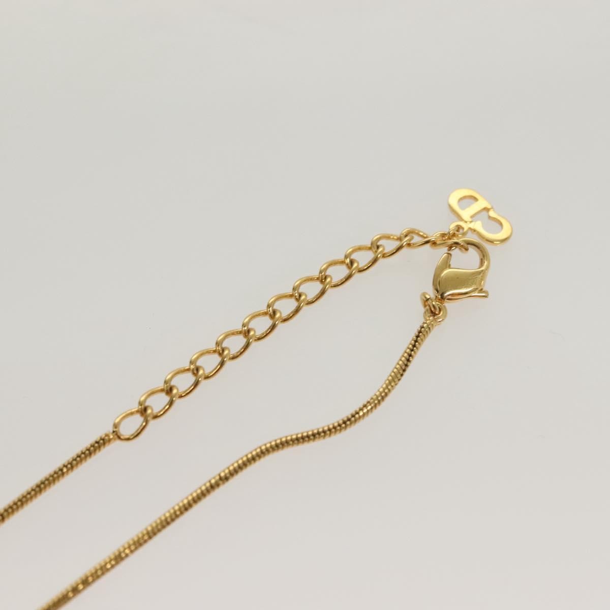 Christian Dior Logo Heart Pendant Necklace Metal, GOLD, METAL, Necklace