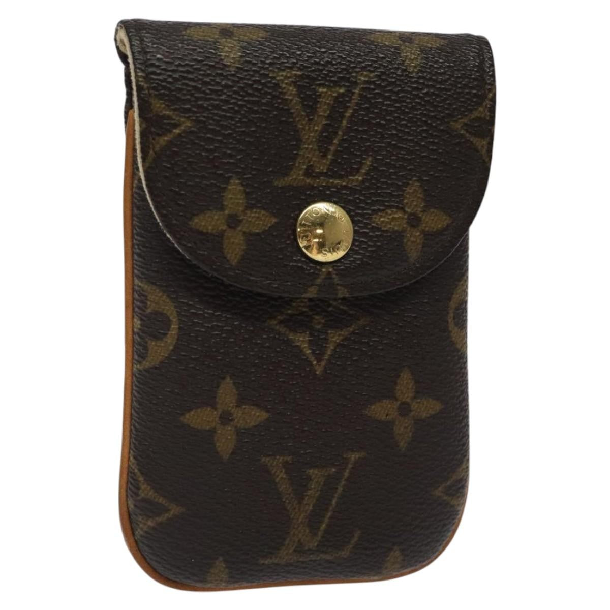 Louis Vuitton Étui Téléphone Monogram Canvas, BROWN, CANVAS, Tech accessory