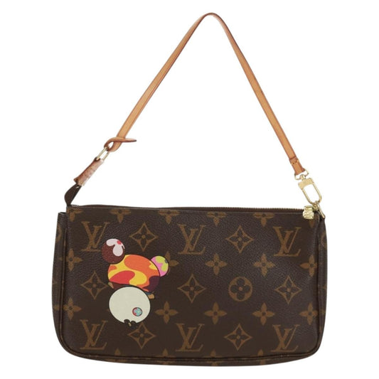 Louis Vuitton Pochette Accessoires Limited Edition Monogram Murakami Panda, BROWN, CANVAS, Clutche & pouche