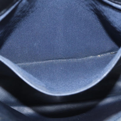 Bally Vintage Chain Shoulder Bag Quilted Leather, NAVY, LEATHER, Shoulder bag