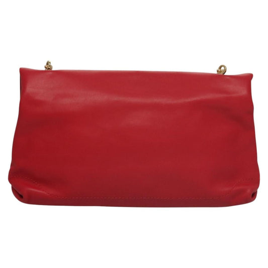 Salvatore Ferragamo Gancini Chain Shoulder bag Leather, RED, LEATHER, Shoulder bag