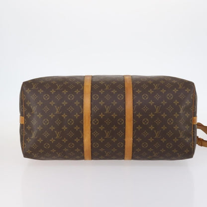 Louis Vuitton Keepall Bandouliere Bag Monogram Canvas, BROWN, CANVAS, Travel bag