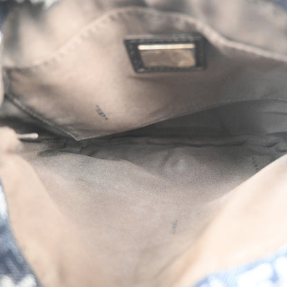 Fendi Vintage Flap Crossbody Bag Zucchino Denim, BLUE, DENIM_JEANS, Shoulder bag