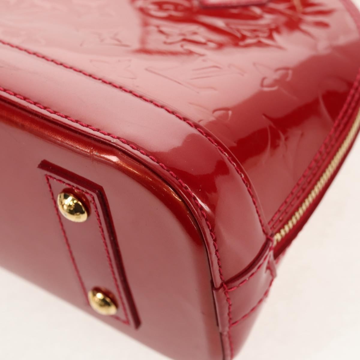 Louis Vuitton Alma Handbag Monogram Vernis, RED, PATENT_LEATHER, Handbag