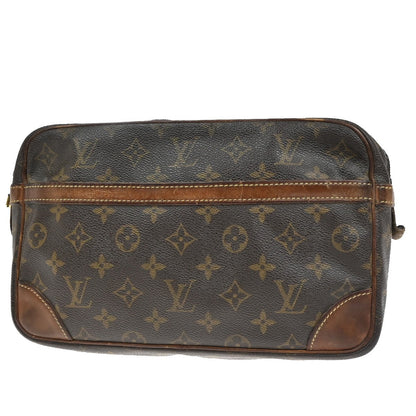 Louis Vuitton Compiegne Canvas, BROWN, LEATHER, Clutche & pouche