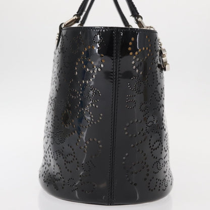 Chanel CC No.5 Shopping Tote Perforated Patent, BLACK, PATENT_LEATHER, Tote bag