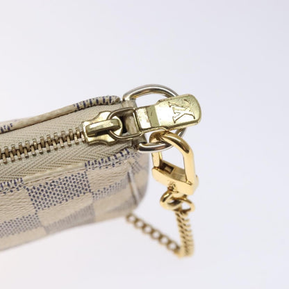 Louis Vuitton Pochette Accessoires Damier, WHITE, CANVAS, Clutche & pouche