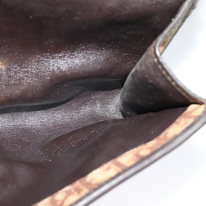 Christian Dior Vintage Trotter Flap Shoulder Bag Canvas, BROWN, CANVAS, Shoulder bag