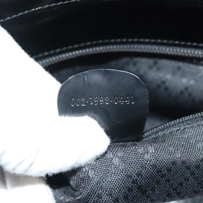 Gucci Vintage Bamboo Handle Bag Nylon, BLACK, NYLON, Handbag