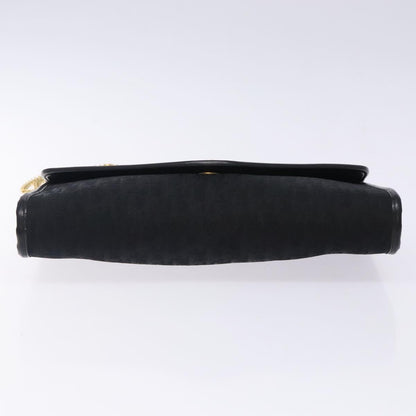 Christian Dior Vintage Trotteur Chain shoulder bag Canvas, BLACK, CANVAS, Shoulder bag