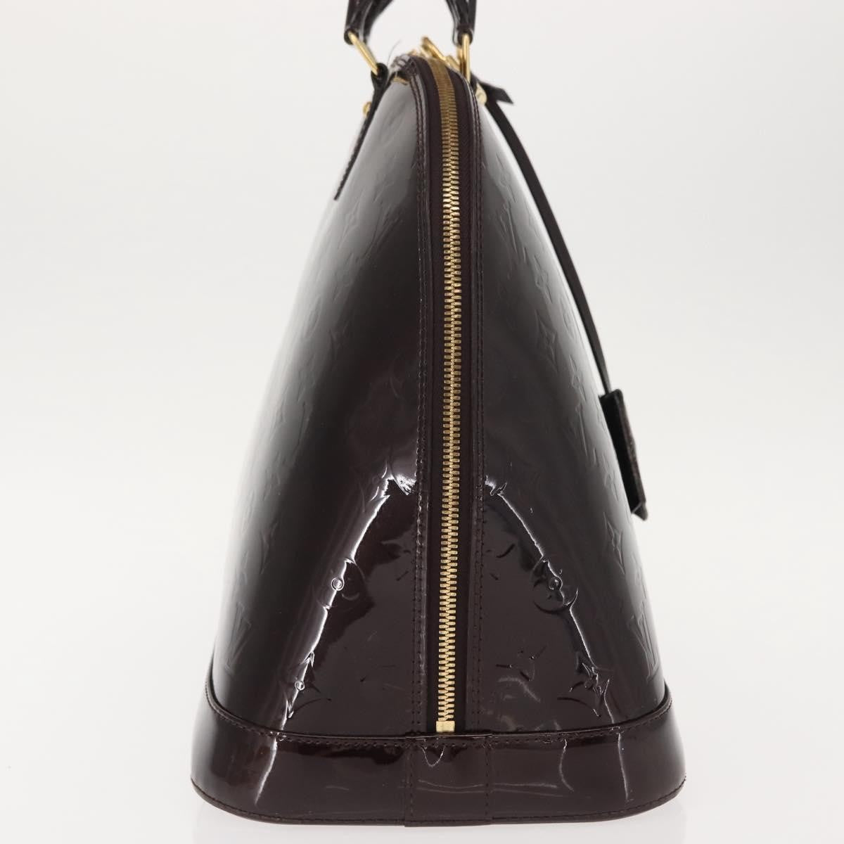 Louis Vuitton Alma Handbag Monogram Vernis, PURPLE, PATENT_LEATHER, Handbag