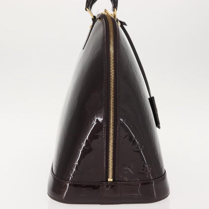 Louis Vuitton Alma Handbag Monogram Vernis, PURPLE, PATENT_LEATHER, Handbag