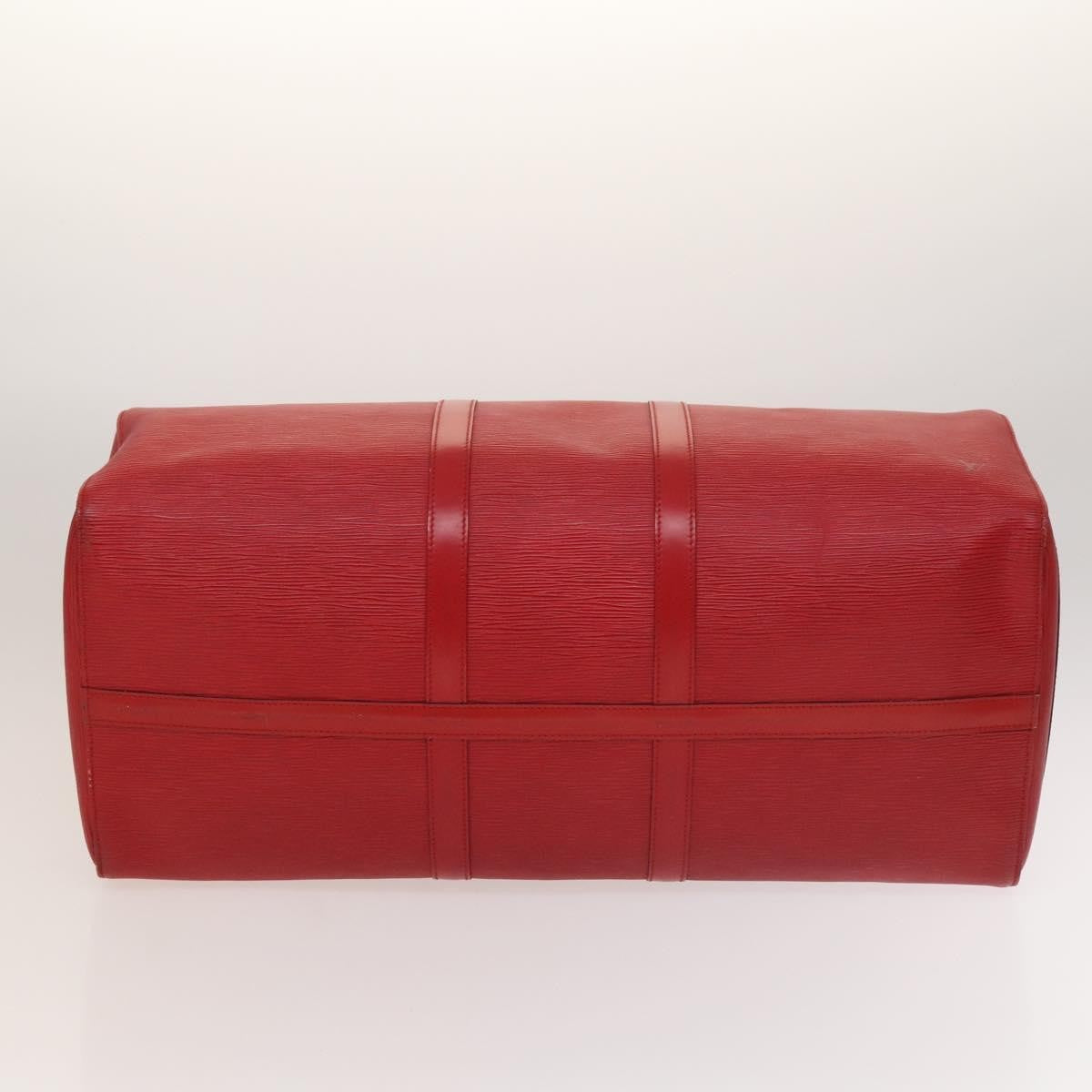 Louis Vuitton Keepall Bag Epi Leather, RED, LEATHER, Travel bag