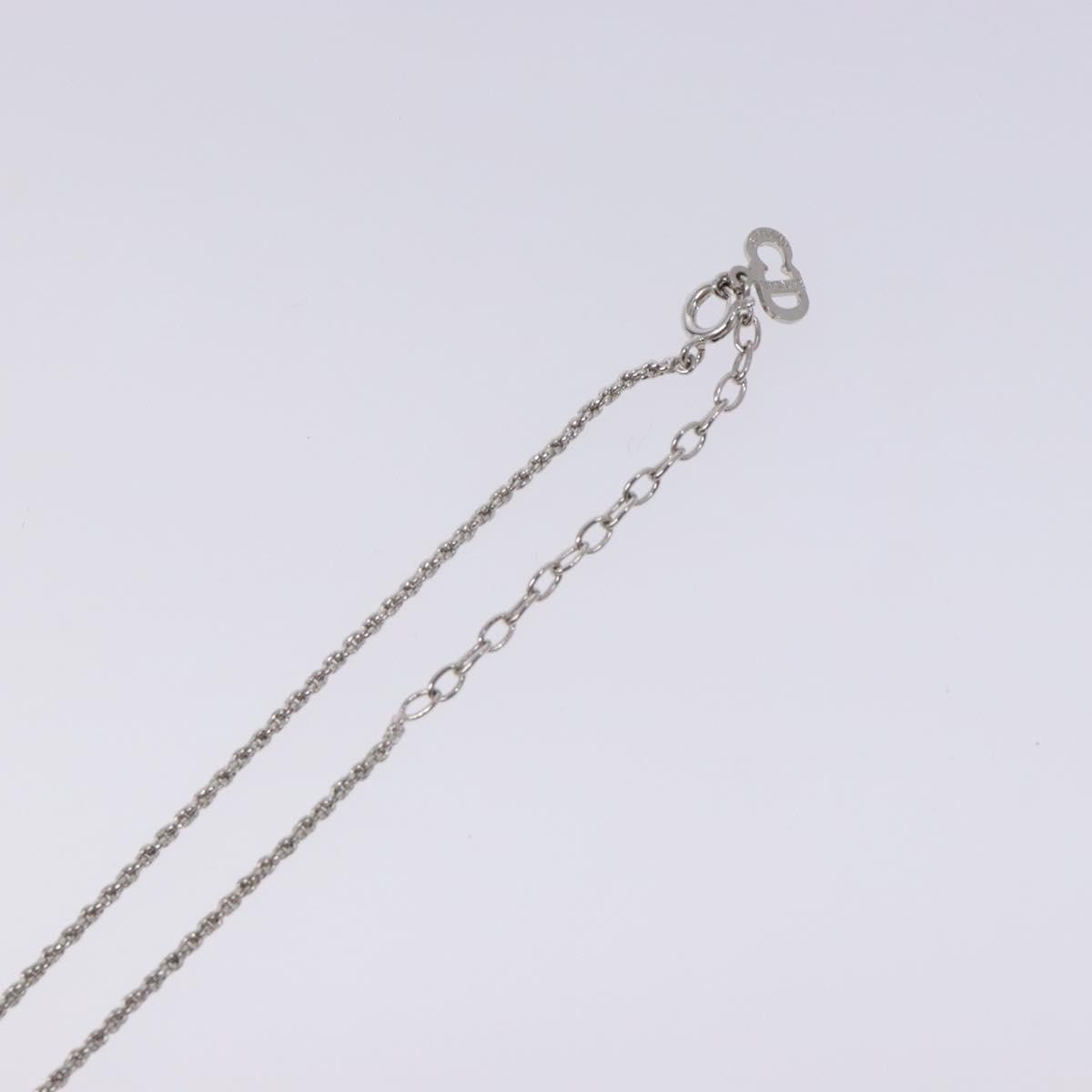 Christian Dior CD Round Pendant Necklace Metal, SILVER, METAL, Necklace