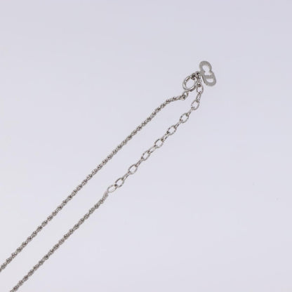 Christian Dior CD Round Pendant Necklace Metal, SILVER, METAL, Necklace