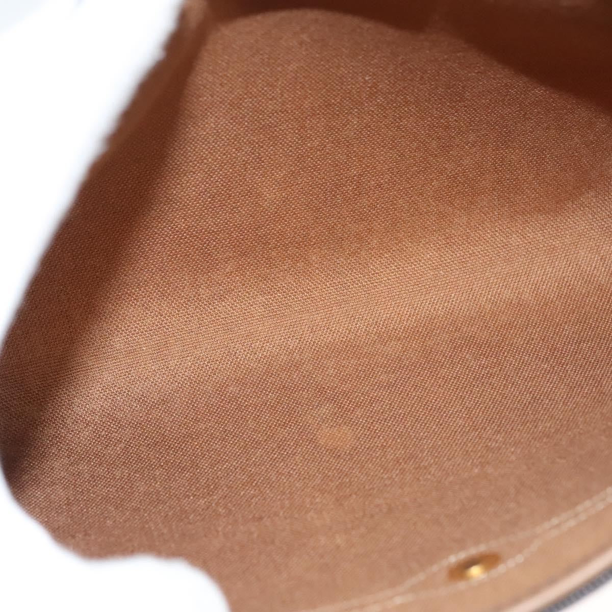 Christian Dior Vintage Honeycomb Zip Pouch Coated Canvas, BLACK, CANVAS, Clutche & pouche