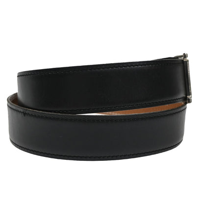 Hermes Constance Reversible Belt Leather, BLACK, LEATHER, Belts