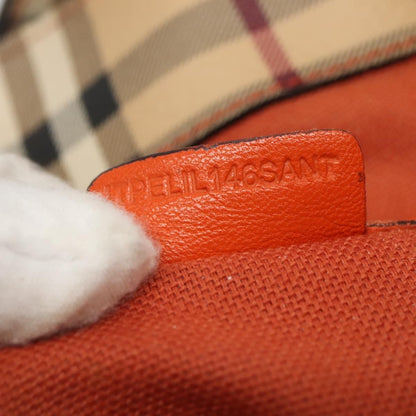 Burberry Canterbury Panels Tote Haymarket Coated Canvas and Leather, BEIGE, CANVAS, Tote bag