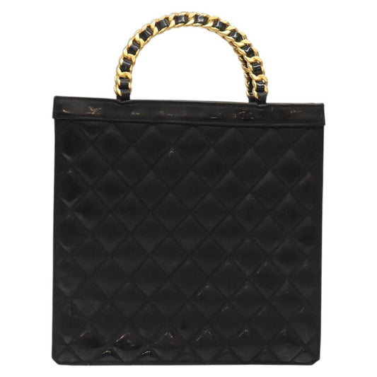 Chanel Vintage Chain Handle Tote Patent leather, BLACK, PATENT_LEATHER, Tote bag