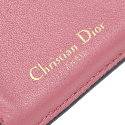 Christian Dior Saddle Trifold Flap Wallet Leather, PINK, LEATHER, Wallets