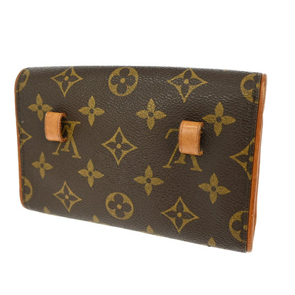 Louis Vuitton Florentine Waist Bag Monogram Canvas, BROWN, CANVAS, Clutche & pouche