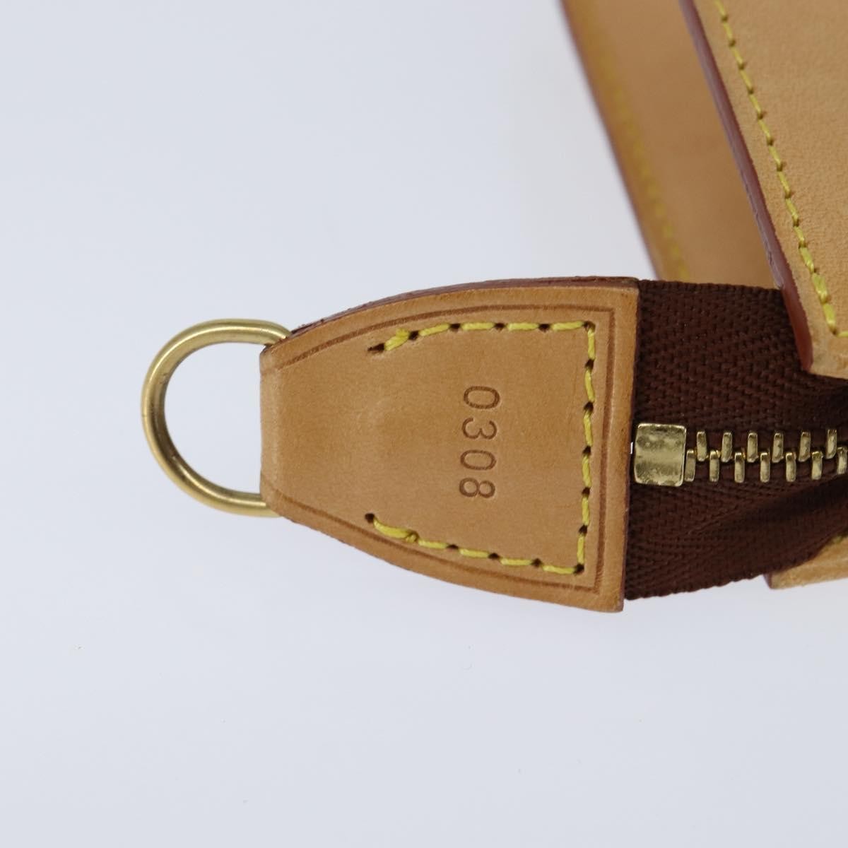 Louis Vuitton Pochette Accessoires Nomad Leather, BEIGE, LEATHER, Clutche & pouche