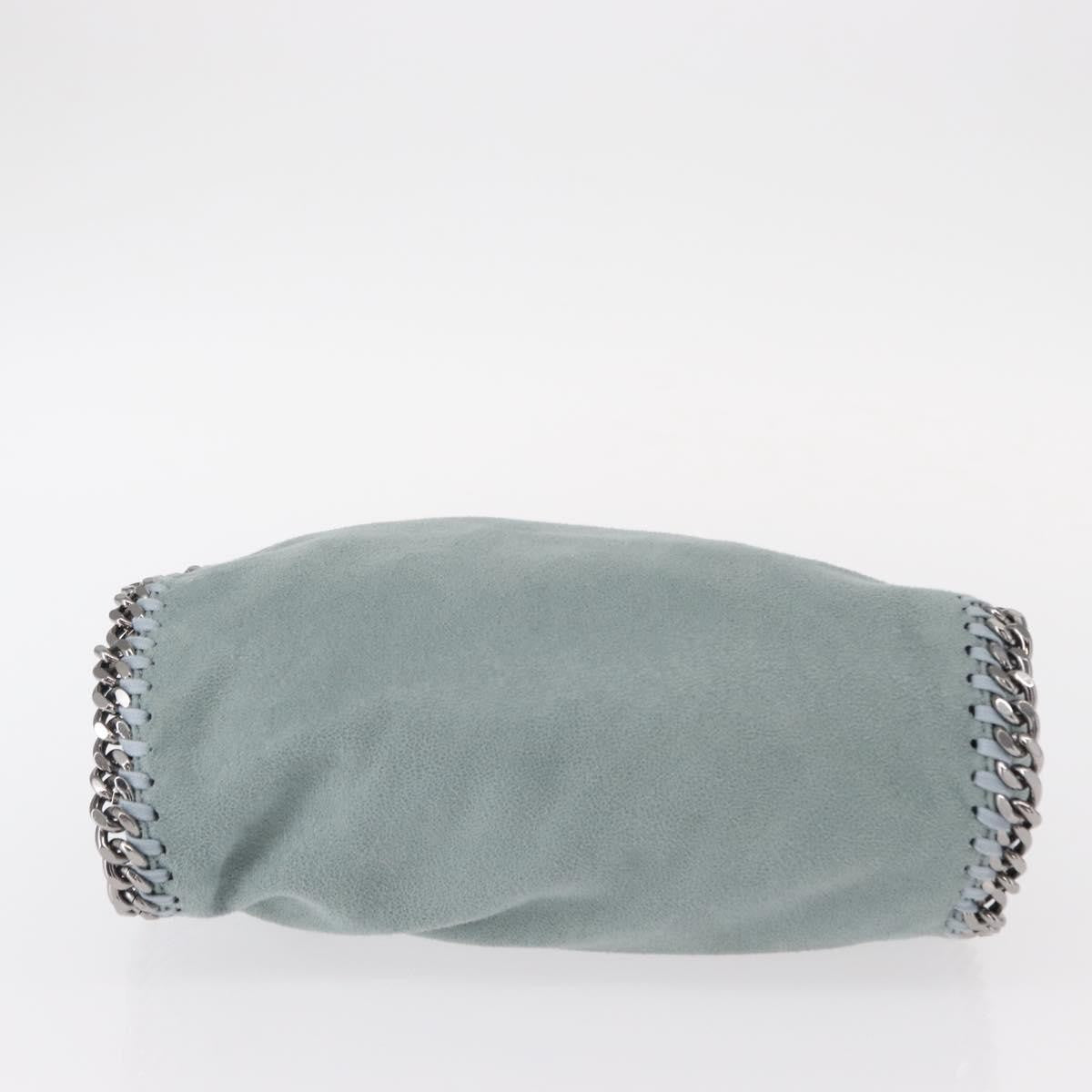 Stella McCartney Falabella Fold Over Bag Shaggy Deer, BLUE, SUEDE, Shoulder bag