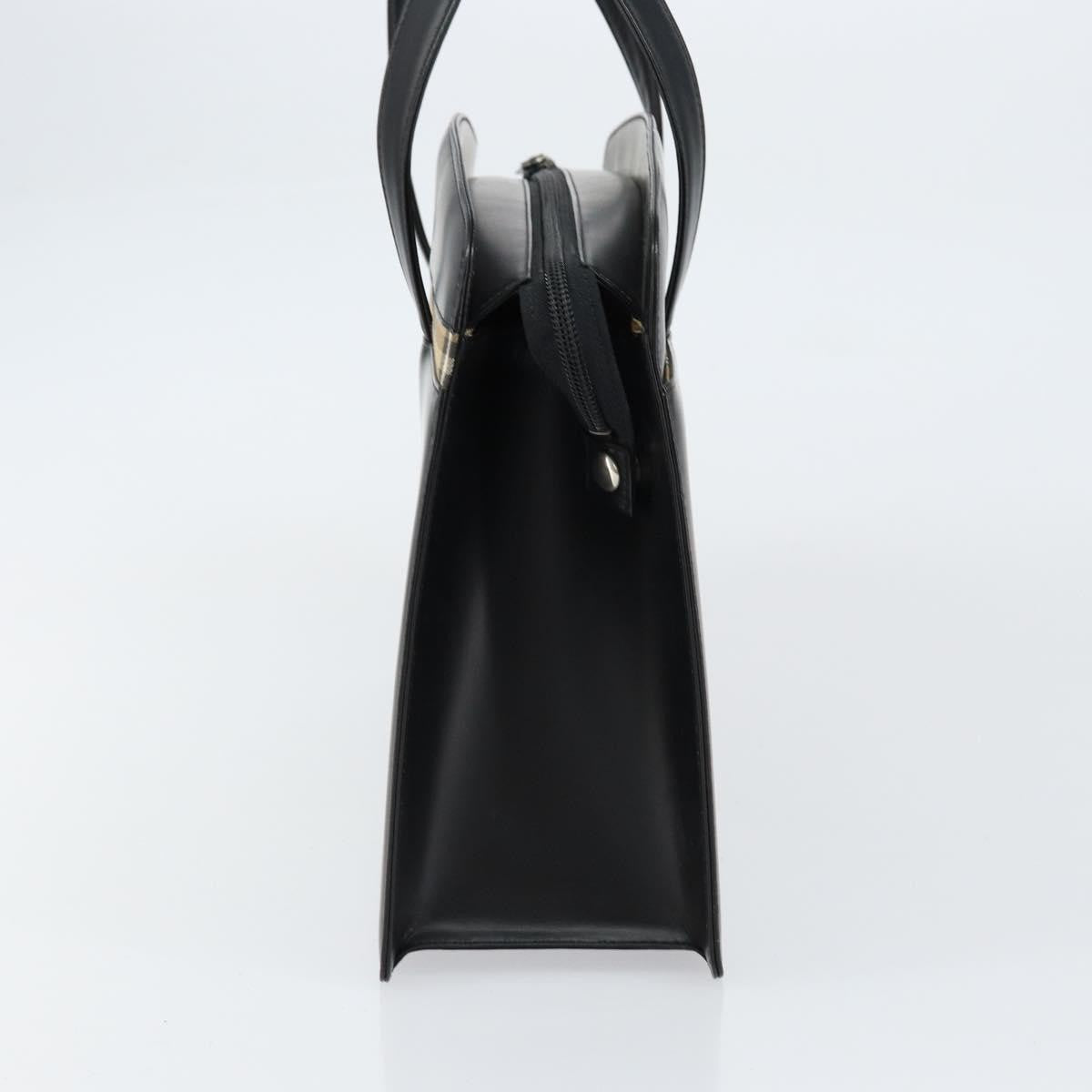 Burberry Vintage Handbag Leather, BLACK, LEATHER, Handbag