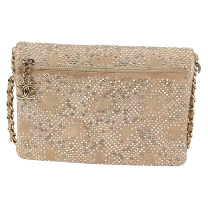 Chanel Mineral Nights Shoulder Bag Strass Embellished Leather, GOLD, LEATHER, Shoulder bag