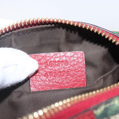 Gucci Ophidia Cosmetic Pouch Flora GG Coated Canvas, BEIGE, PVC, Clutche & pouche