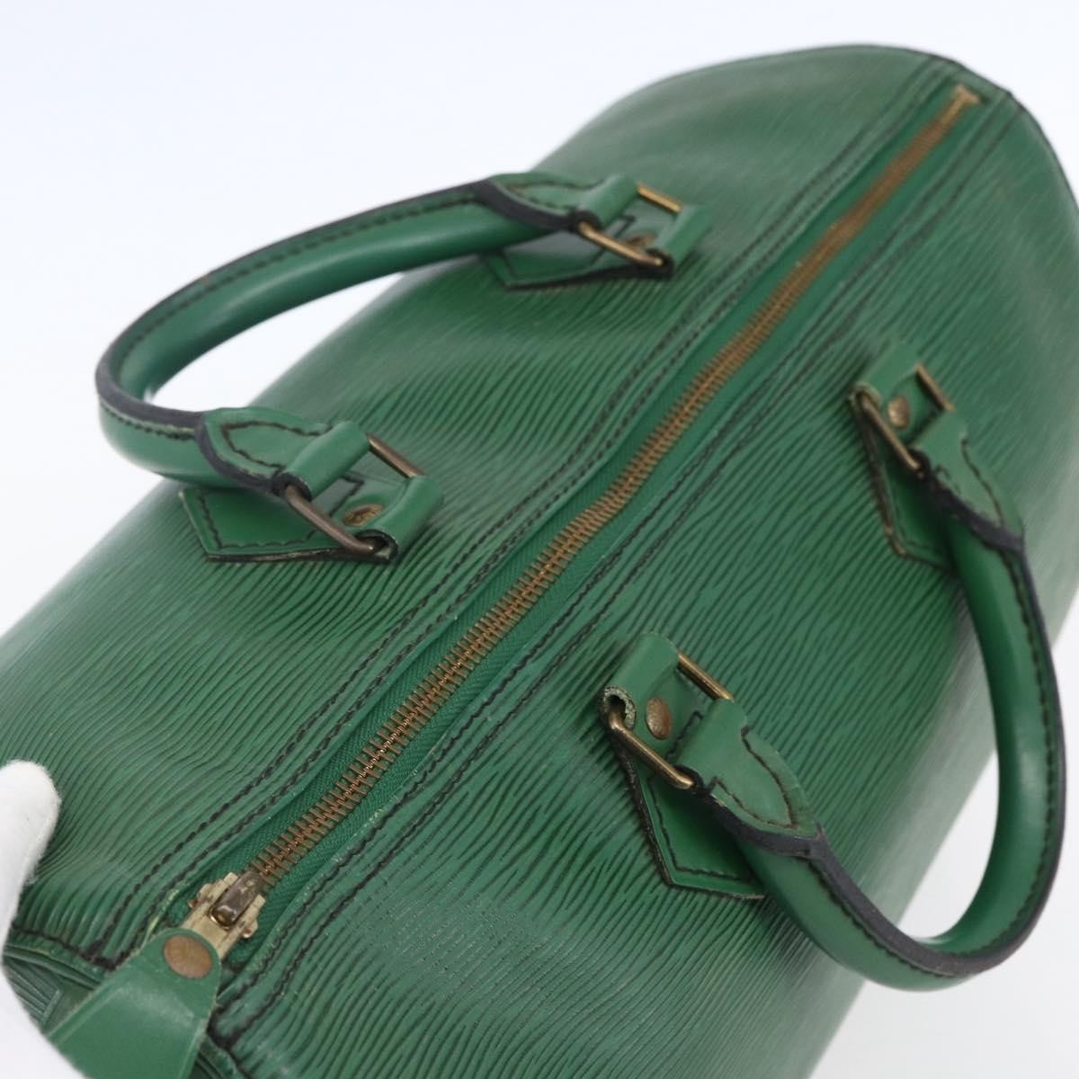 Louis Vuitton Speedy Handbag Epi Leather, GREEN, LEATHER, Handbag