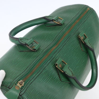 Louis Vuitton Speedy Handbag Epi Leather, GREEN, LEATHER, Handbag