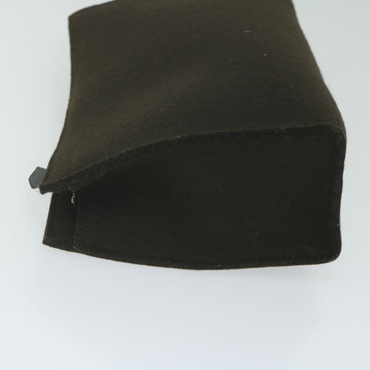 Hermes Vintage Clutch Wool, BROWN, WOOL, Clutche & pouche