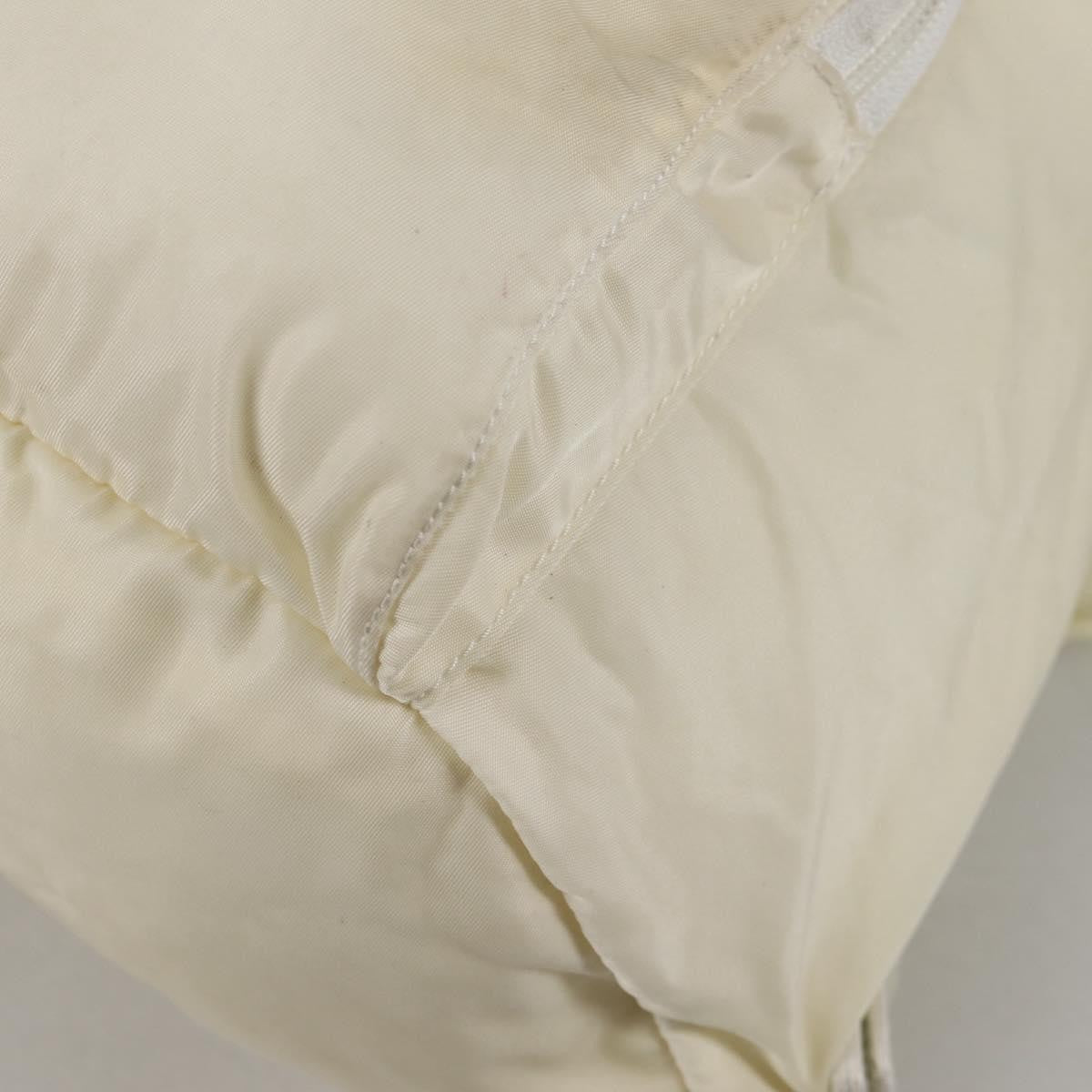 Prada Front Pocket Buckle Backpack Nylon, ECRU, NYLON, Backpack