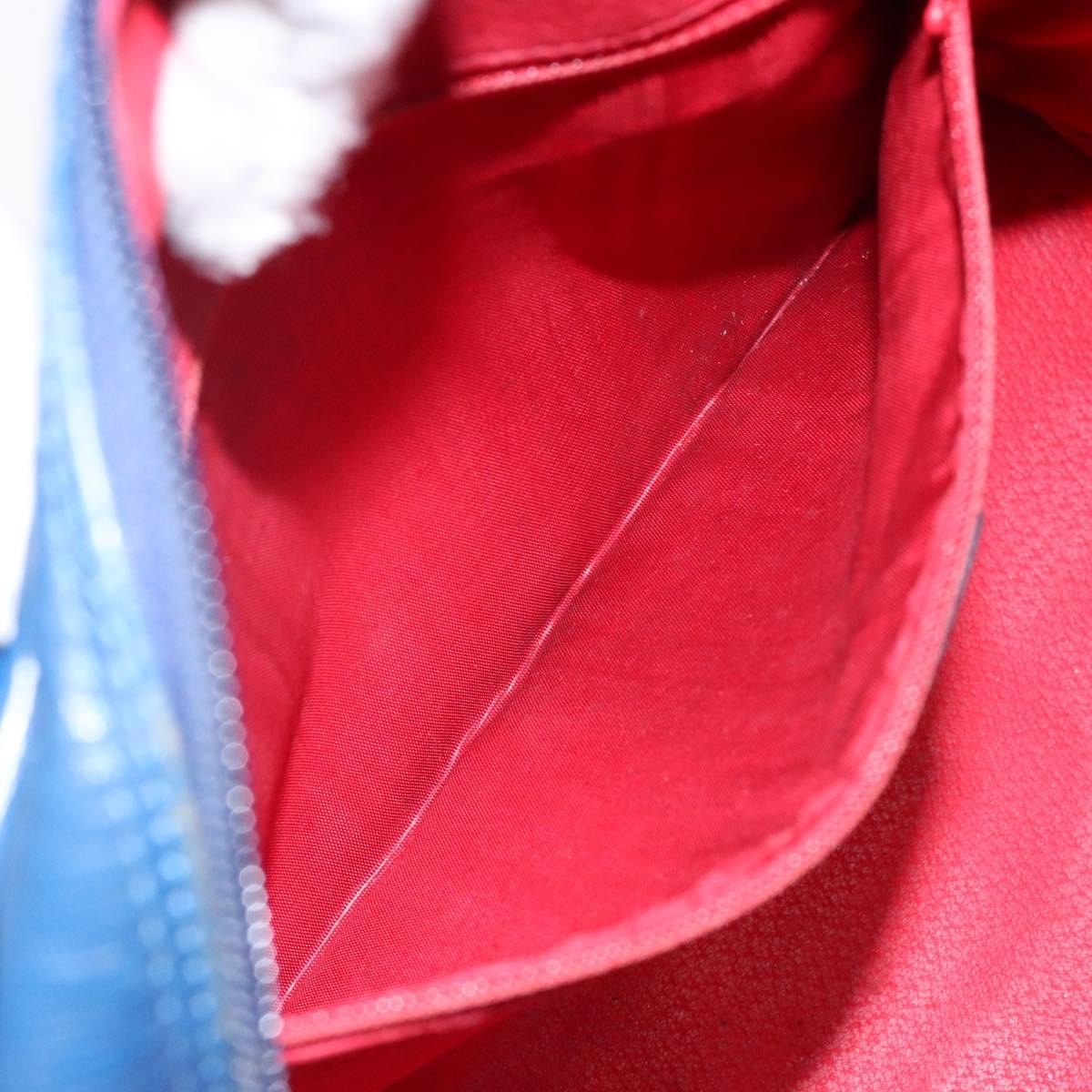 Celine Circle Logo Handbag Leather, BLUE, LEATHER, Handbag