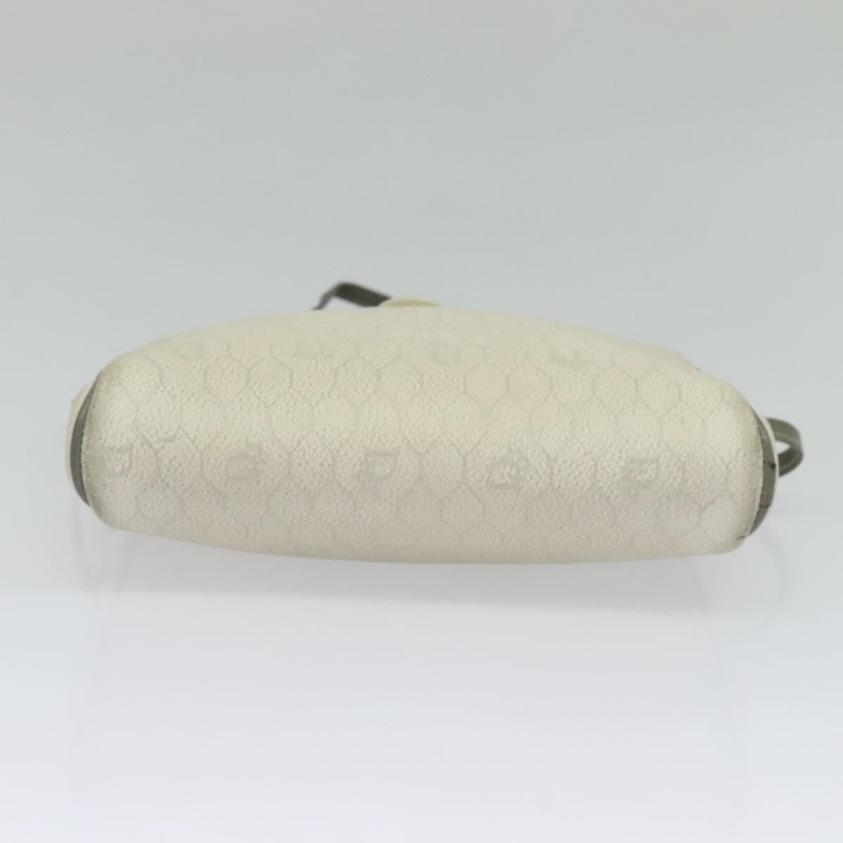 Christian Dior Vintage Honeycomb Shoulder Bag Canvas, WHITE, CANVAS, Shoulder bag